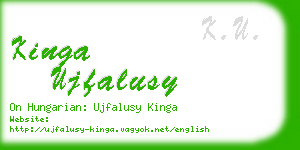 kinga ujfalusy business card